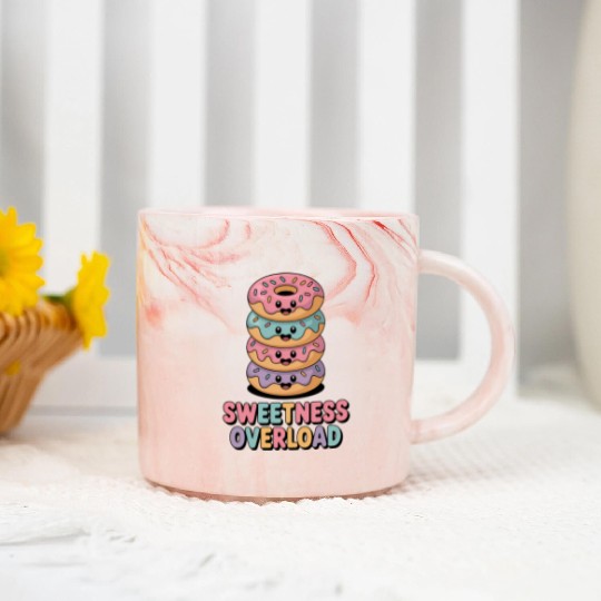 Sweetness Overload | Donut Kids Marble Mugs