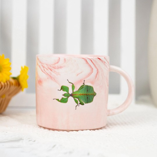 Real Leaf Insect Marble Mugs