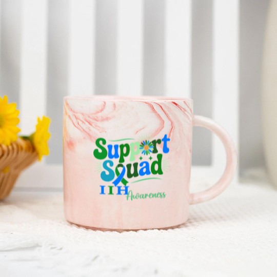 Support Squad IIH Awareness Design Marble Mugs