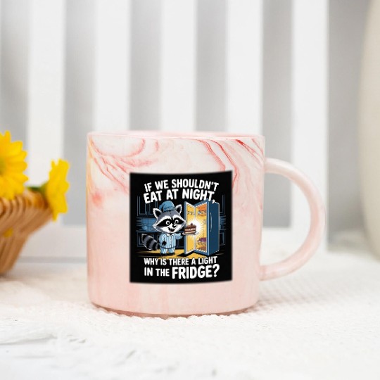 Light in the Fridge Funny Midnight Snack Quote Marble Mugs