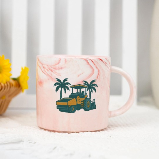 Tropical Golf Course Turf Landscape Marble Mugs
