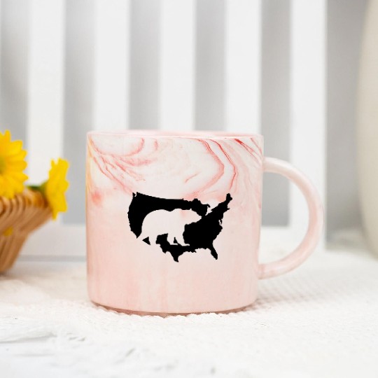 usa bear grizzly Marble Mugs