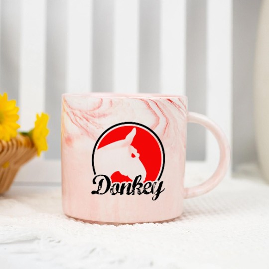 Donkey Poker Marble Mugs