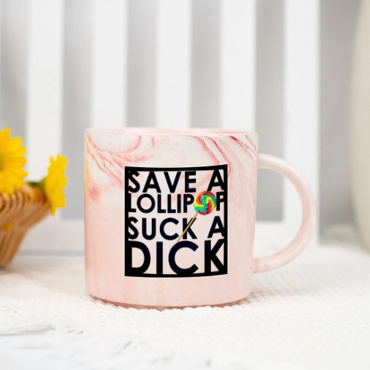 Save A Lollipop Marble Mugs