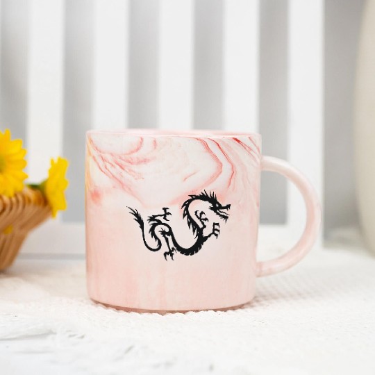 Chinese Dragon Tattoo 3 Marble Mugs