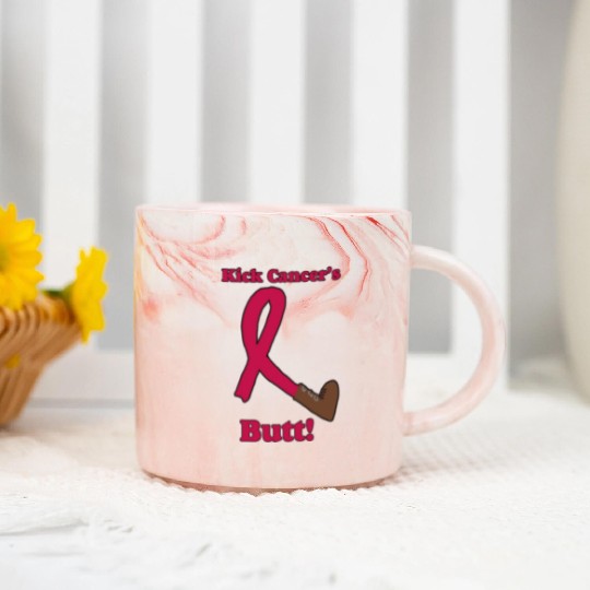 Kick Cancer's Butt! Marble Mugs