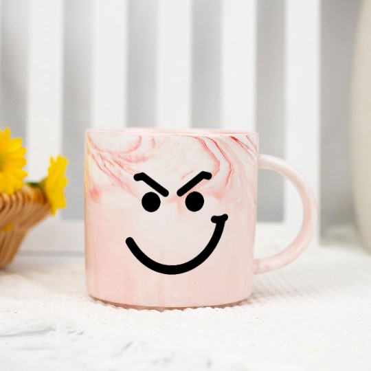 Smiley Face Marble Mugs
