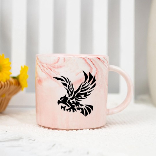 Tribal Eagle - Bird - Hawk - Flying - Freedom Marble Mugs