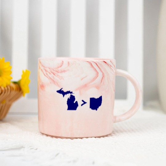 Funny Michigan Greater Than Ohio Marble Mugs
