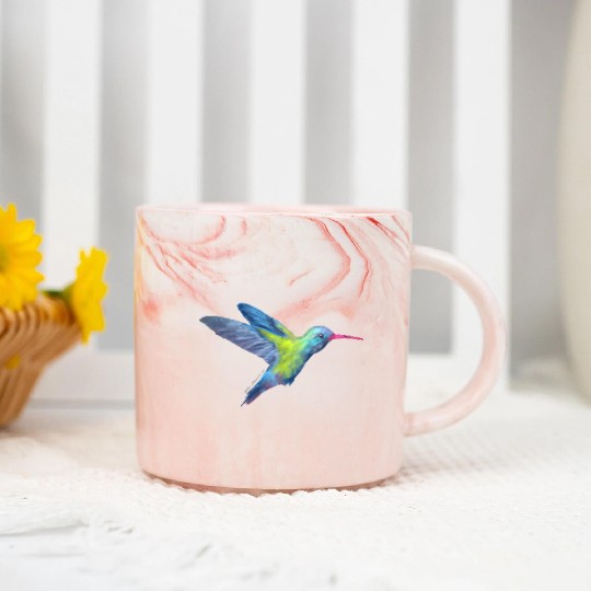 AD hummingbird Marble Mugs