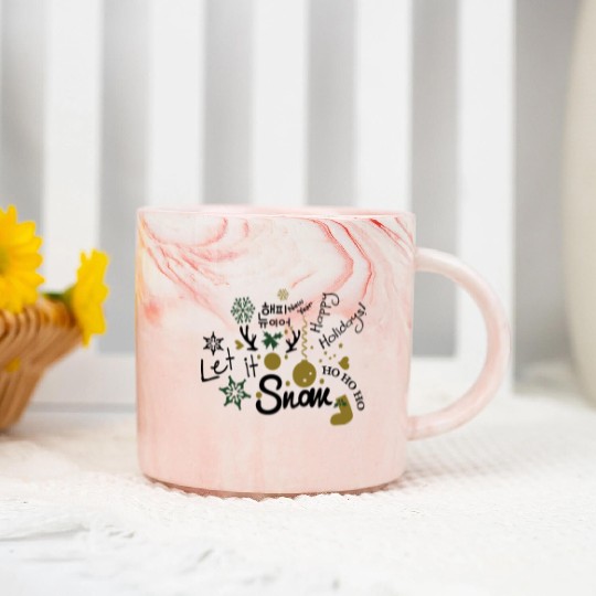 Season holidays messages Marble Mugs