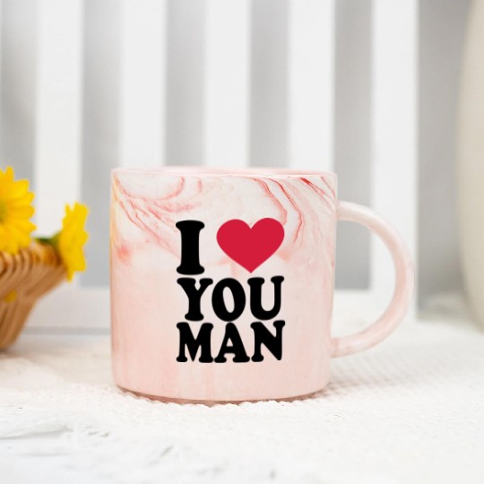 i love you man Marble Mugs