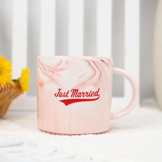 Just Married (Marriage / Wedding) Marble Mugs