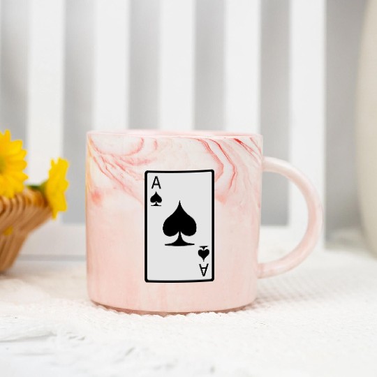 Ace of Spades Marble Mugs