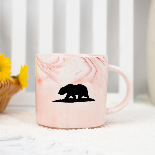 California Bear Marble Mugs