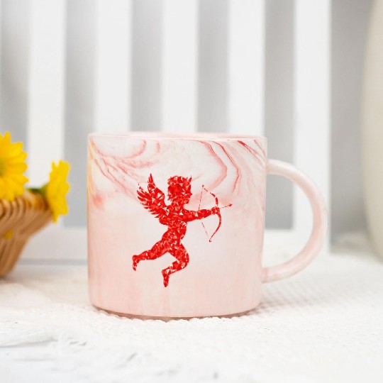 Ruby Martin74 Cupid Silhouette Marble Mugs