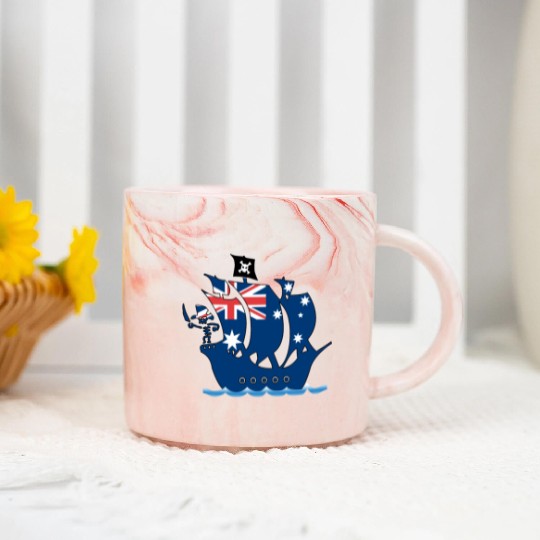 pirate ship australia Marble Mugs