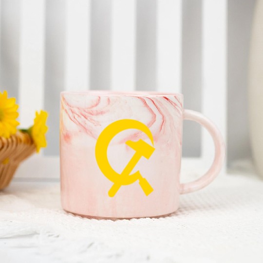 Hammer and sickle Marble Mugs