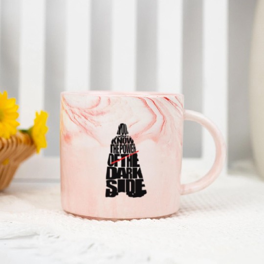 Cool Star Wars Darth Vader typography Marble Mugs
