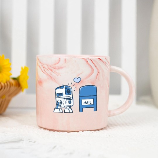 Funny Star Wars r2d2 comic Marble Mugs