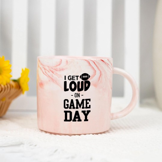 I Get Loud on Game Day Marble Mugs