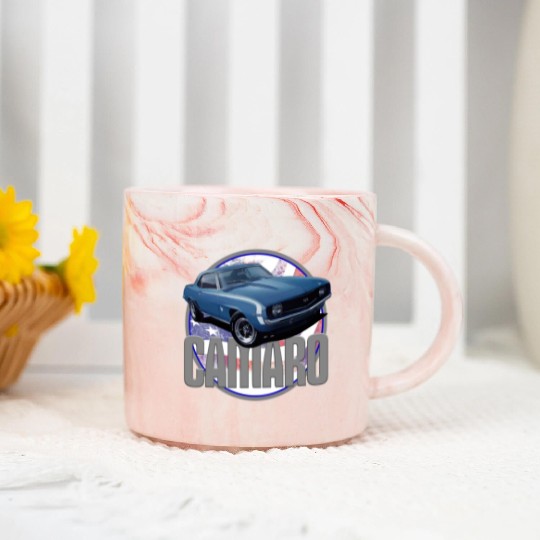 Bold Camaro in Blue Marble Mugs