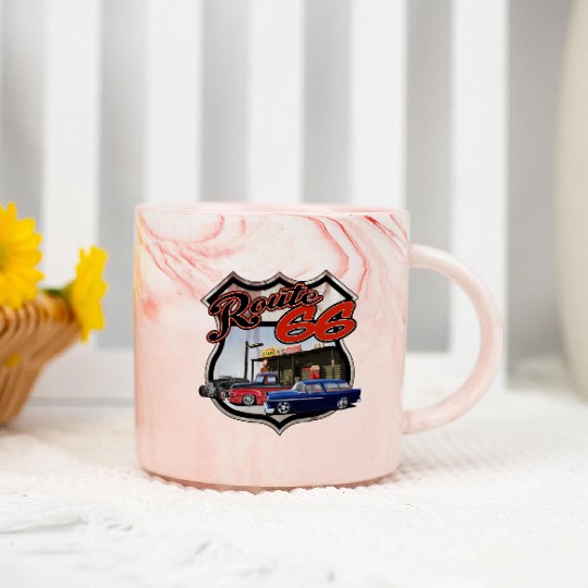 Route 66 Triple Marble Mugs