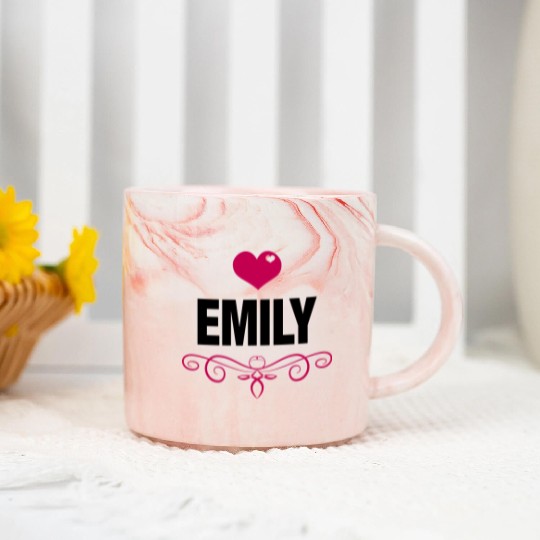 Emily - Baby, Cute, Love, Birthday, Gifts,Family Marble Mugs
