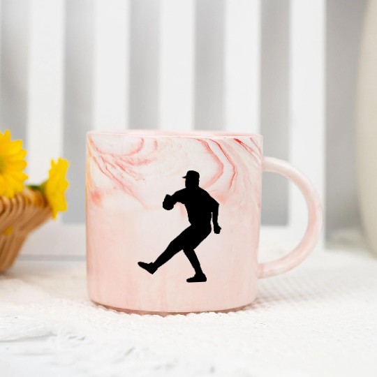 baseball pitcher Marble Mugs