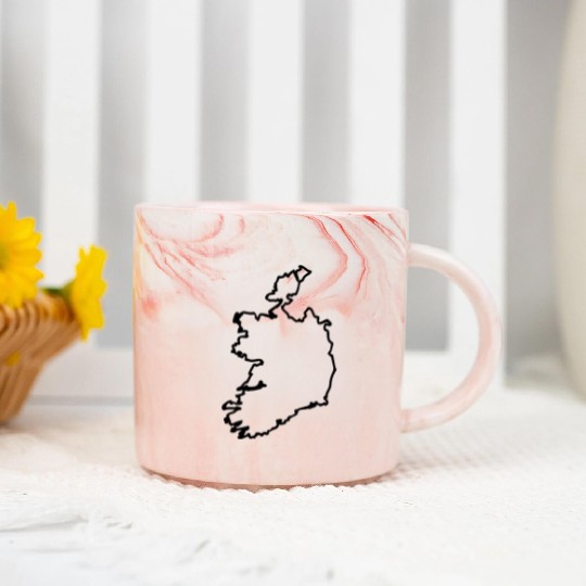 Ireland Outline Marble Mugs