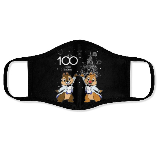 Disney Chip And Dale Couple Characters Face Masks, 100 Years of Wonder Face Masks