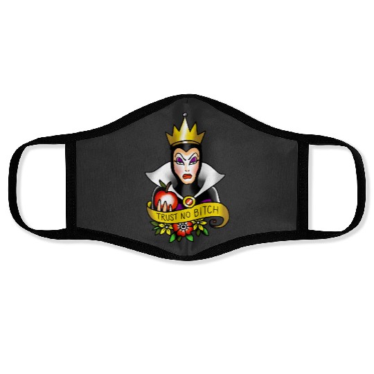 Get Here The Evil Queen Trust No Bitch T-Shirt, Snow White Disney Tee Face Masks