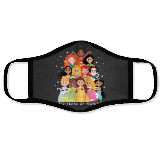 disney princess - 100 years of wonder princesses Face Masks