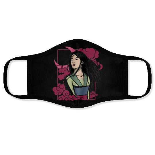 Disney Mulan Moon Portrait Front And Back Face Masks