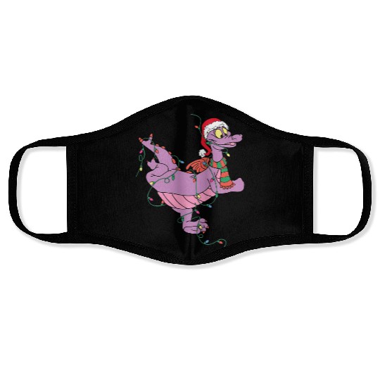 Santa Figment Dragon Lights Christmas Light  Face Masks, Disney