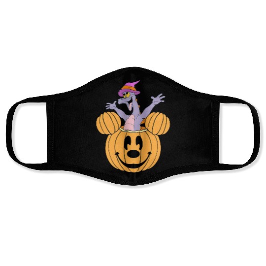 Retro Disney Figment Pumpkin Halloween Costume Face Masks