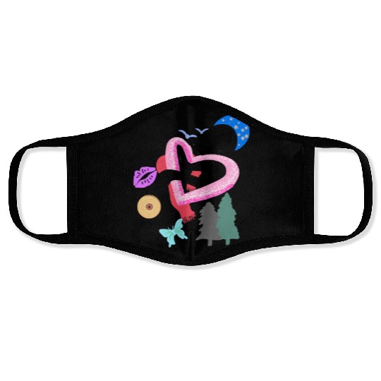 TaylorSwift eras inspired logo Face Masks