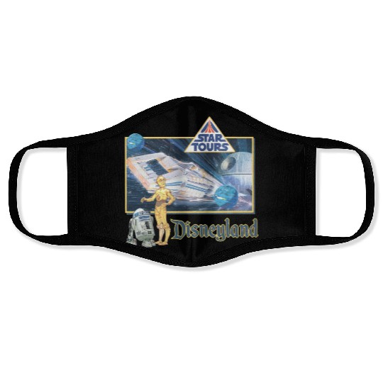 Retro Disneyland Star Tours Throwback Face Masks, Star Wars World Tour Face Masks, Disneyworld Star Wars Face Masks