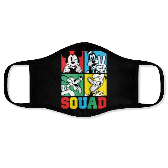 Mickey, Goofy, Donald, Pluto Squad Grid Face Masks, Disney Pluto Face Masks, Pluto And Friends Face Masks