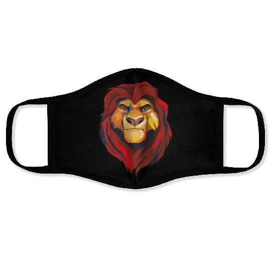 Disney Lion King Low Poly Mufasa Portrait Face Masks