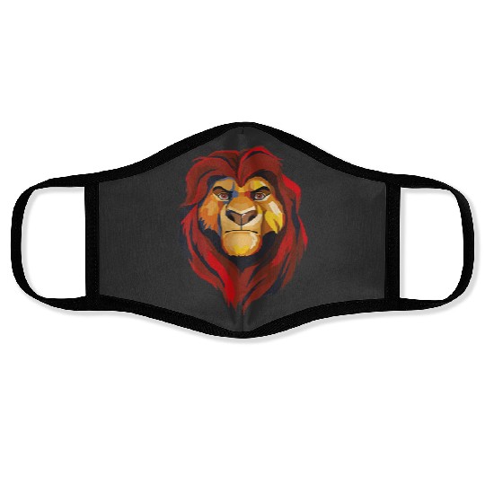 Disney Lion King Low Poly Mufasa Portrait Face Masks