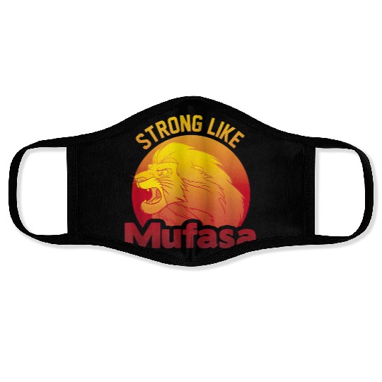 Disney The Lion King Strong Like Mufasa Sunset Logo Face Masks