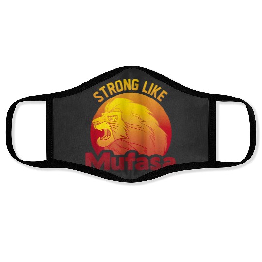 Disney The Lion King Strong Like Mufasa Sunset Logo Face Masks