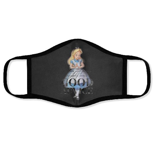 Disney 100th Anniversary Alice In Wonderland - Classic Fit Grey Short Sleeve Face Masks