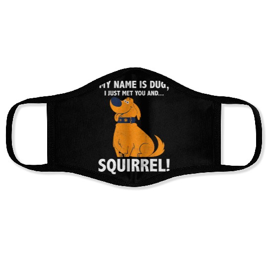 Disney Up My Name is Dug Squirrel Graphic Face Masks