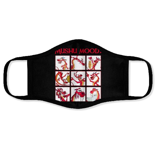 Retro Disney Mulan Mushu Mood  Face Masks