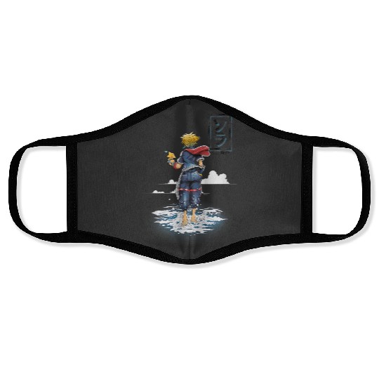 Disney Kingdom Hearts Sora Walking On Water Big Chest Poster Face Masks