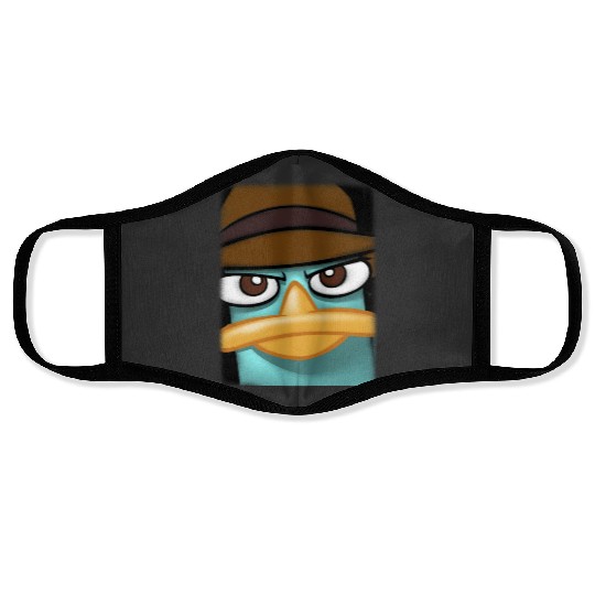 Disneys Phineas And Ferb Perry The Platypus Big Face Portrait Face Masks