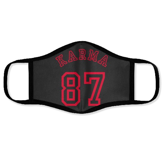 Karma 87 Funny Tayl0r Swift Eras Tour Karma Is The Guy On The Chiefs Face Masks