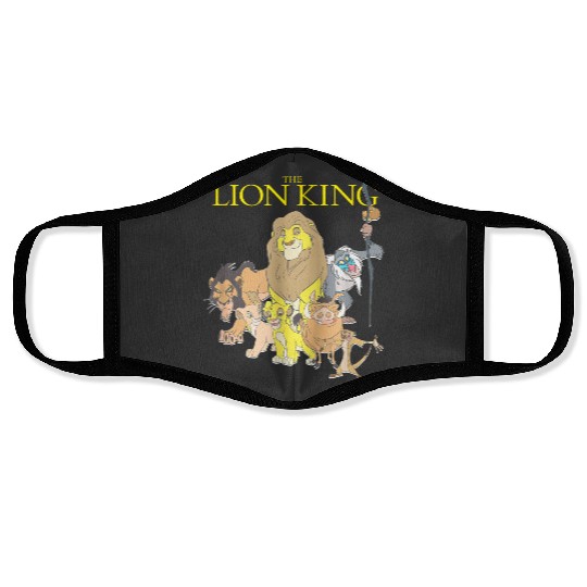disneys The Lion King Main Characters Group Shot Chest Poster  gifts Face Masks